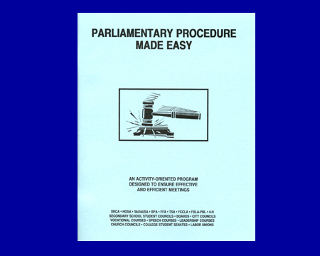 ★ Parliamentary Procedure Made Easy-(Text/Workbook) A BEST - Click Image to Close
