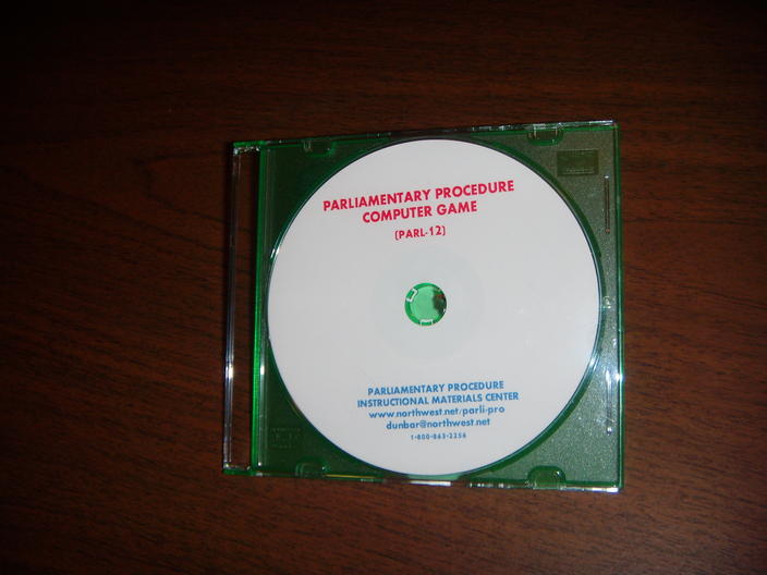 Parliamentary Procedure Computer Game (CD) (PARL-12)