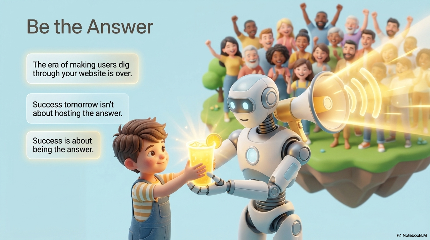 Be the Answer — success is about being the answer, not hosting it