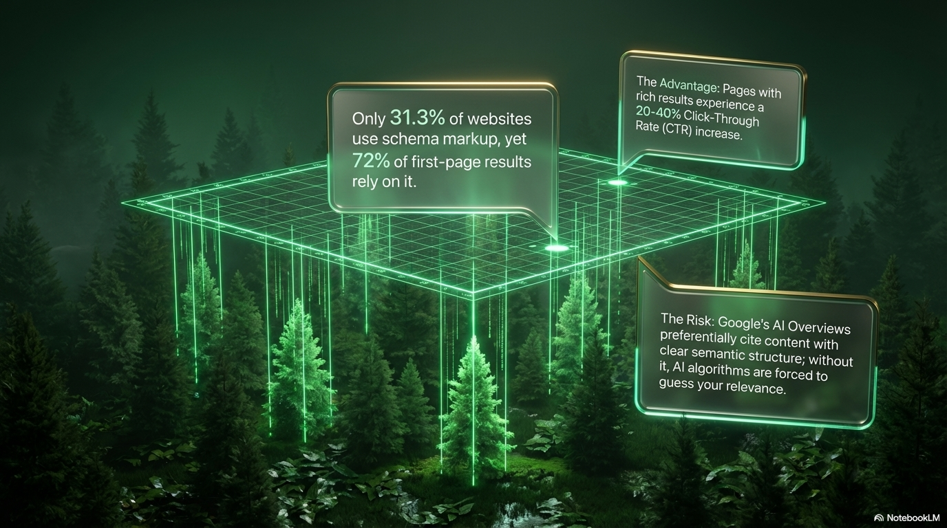 Only 31.3% use schema, yet 72% of first-page results rely on it