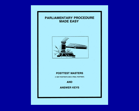 Parliamentary Procedure Made Easy - Posttest Masters (CD) (PARL-